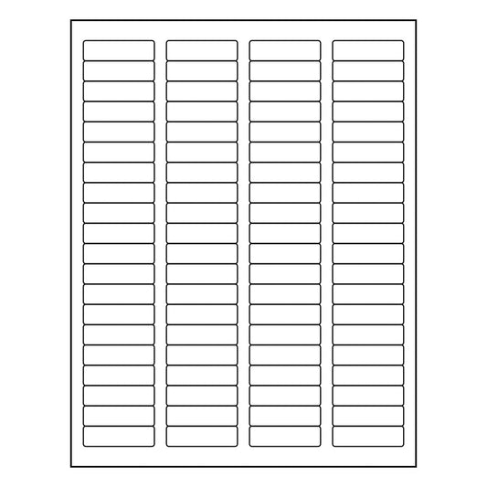 1.75" x 0.5" Sheet Labels | 80 UP | 1,000 Pack
