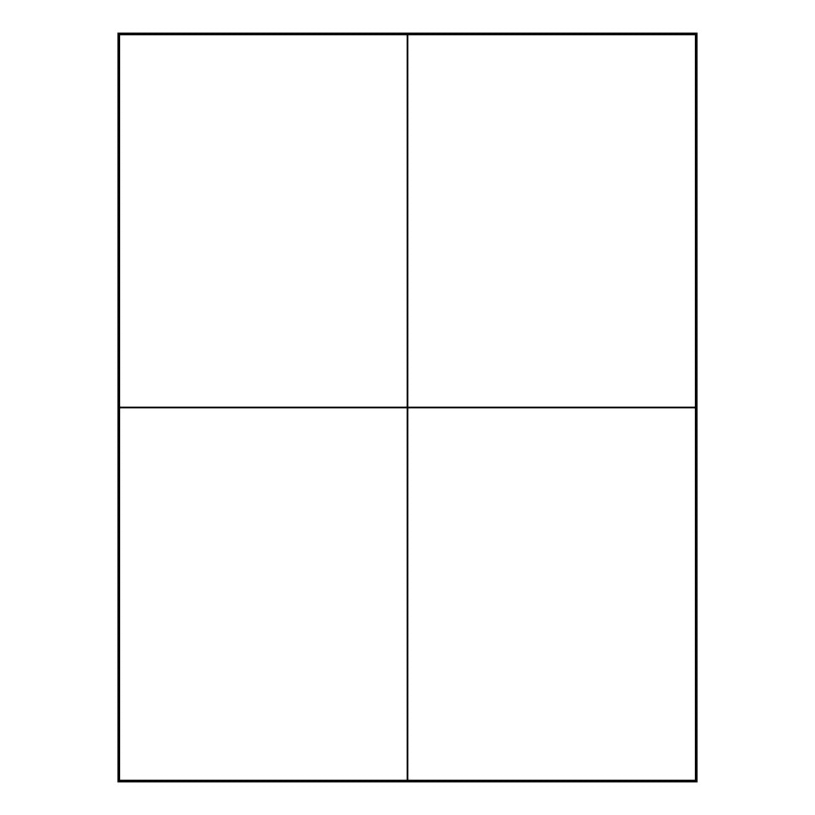 4.25" x 5.5" Sheet Labels | 4 UP | 1,000 Pack