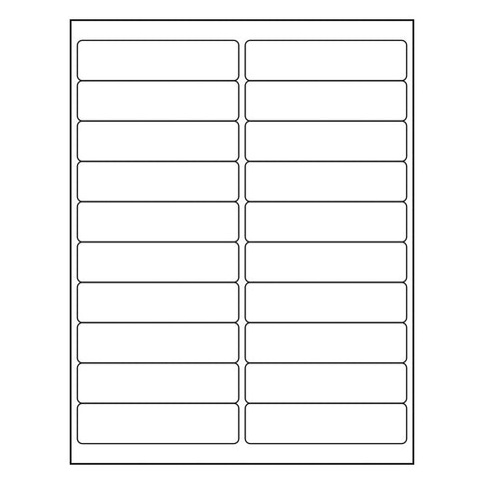 4" x 1" Sheet Labels | 20 UP | 1,000 Pack