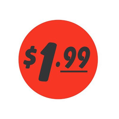 $1.99 Bullseye Label