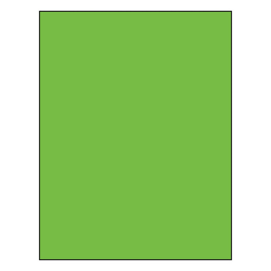 8.5" x 11" Sheet Labels | 1 UP | Fluorescent Green | 1,000 Pack