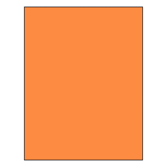 8.5" x 11" Sheet Labels | 1 UP | Fluorescent Orange | 1,000 Pack