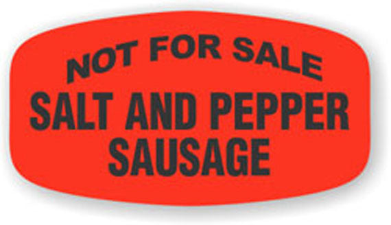 Not for Sale Salt & Pepper Sausage Label | Roll of 1,000