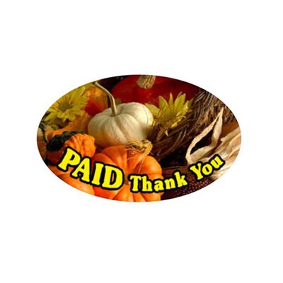 Paid Thank You (squash) Label