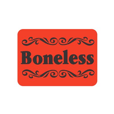 Boneless (w/ Design) Label