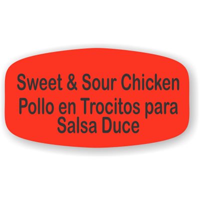 Sweet & Sour Chicken / Pollo en Trocitos para Salsa Duce Label