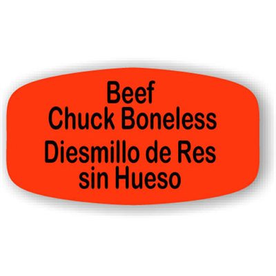 Beef Chuck Boneless / Diesmillo de Res sin Hueso Label