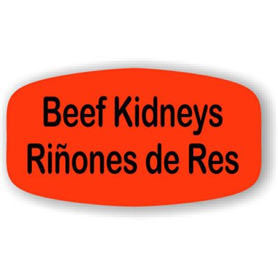 Beef Kidneys / Rinones de Res Label
