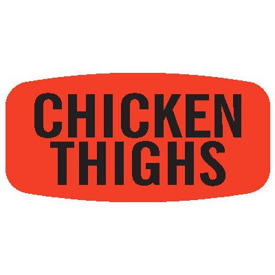 Chicken Thighs Label