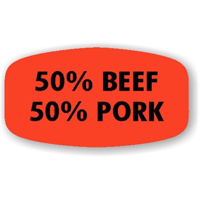 50% Beef 50% Pork Label