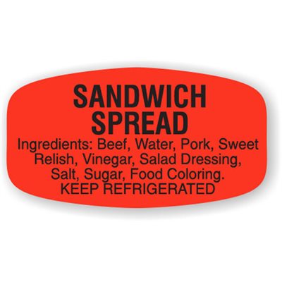 Sandwich Spread (w/ ing) Label