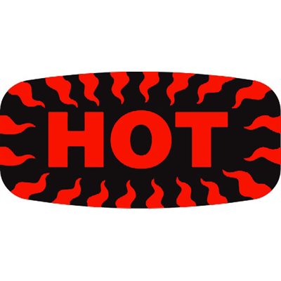 Hot (w/ decoration border) Label