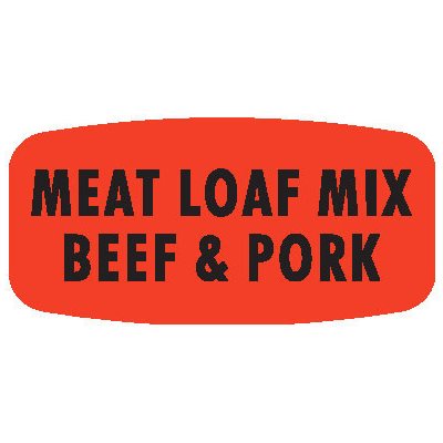 Meat Loaf Mxd w/ Beef & Pork Label