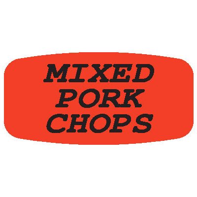 Mixed Pork Chops Label