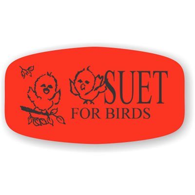 Suet for Birds (w/ Picture) Label