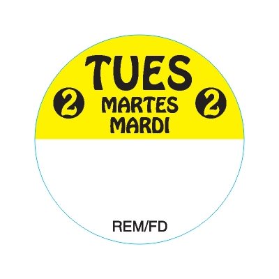 Tuesday Martes Mardi Label
