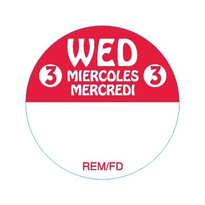 Wednesday Miercoles MercRedi Label