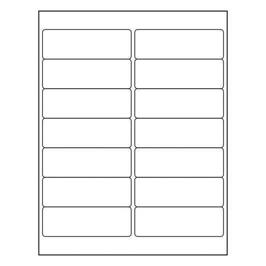 4" x 1.33" Sheet Labels | 14 UP | 1,000 Pack