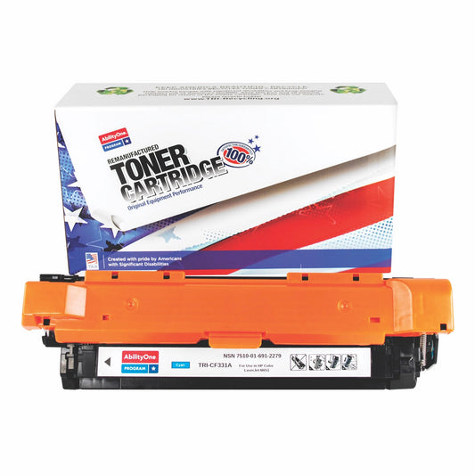 Remanufactured Toner Cartridge for HP CF331A (HP 654A) - Page Yield 15,000 - Cyan