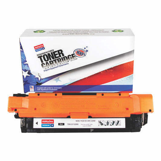 Remanufactured High Yield Toner Cartridge for HP CF330X (HP 654X) - Page Yield 20,500 - Black
