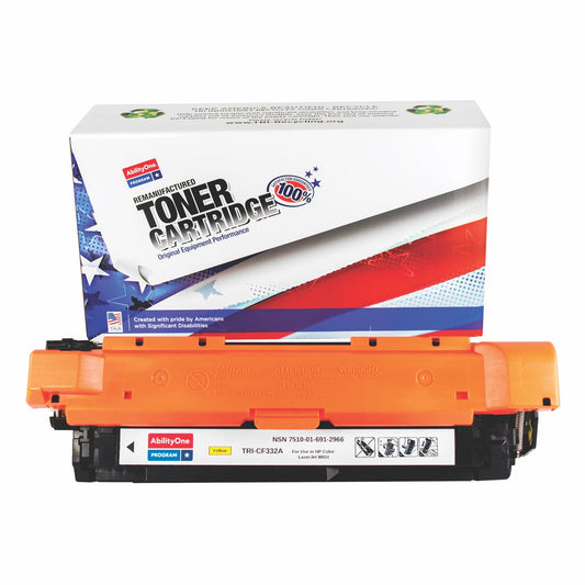 Remanufactured Toner Cartridge for HP CF332A (HP 654A) - Page Yield 15,000 - Yellow