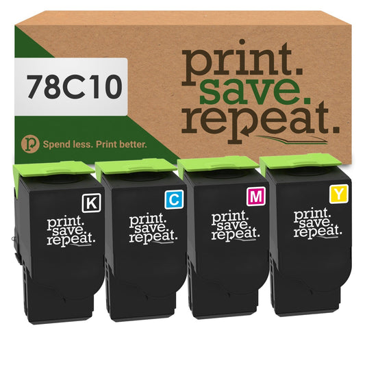 Print.Save.Repeat. Lexmark 78C10 4-Color Combo Pack Remanufactured Toner for CS421, CS521, CS622, CX421, CX522, CX622, CX625