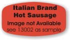 Italian Brand Hot Sausage  Label | Roll of 1,000