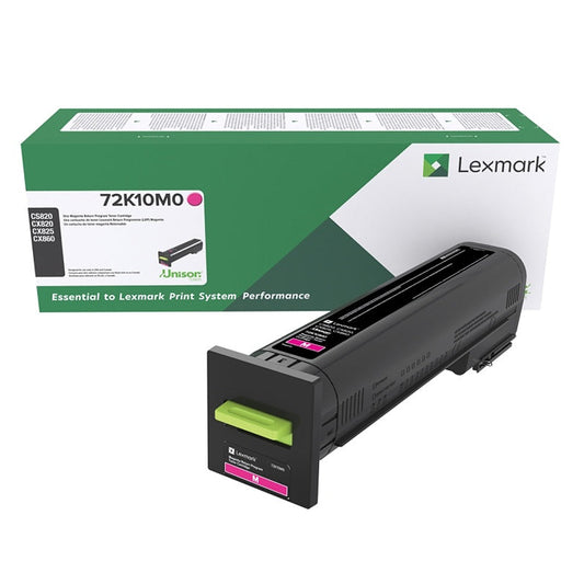 OEM Lexmark 72K10M0 Magenta Standard Yield Toner Cartridge for CS820, CX820, CX825, CX860 [8,000 Pages]