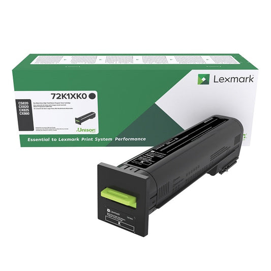 OEM Lexmark 72K1XK0 Black Extra High Yield Toner Cartridge for CS820, CX820, CX825, CX860 [33,000 Pages]