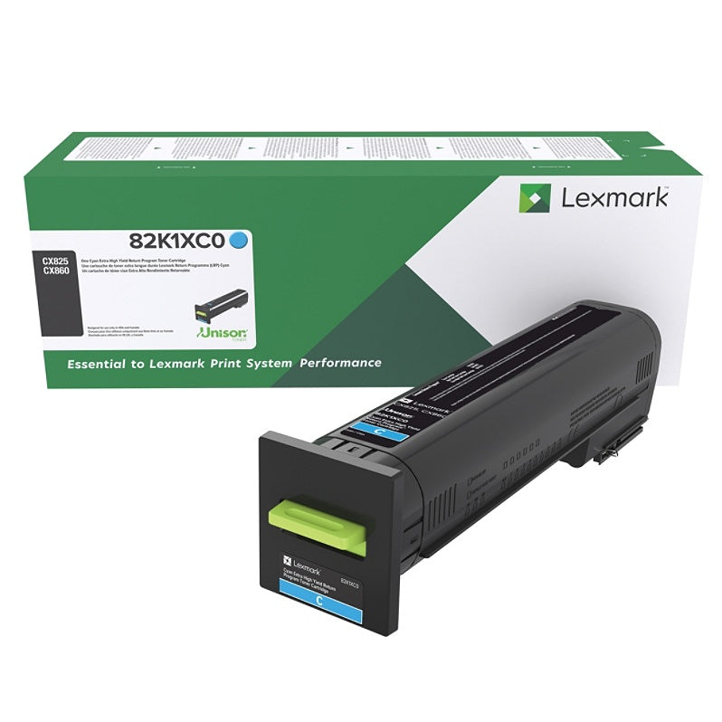 OEM Lexmark 82K1XC0 Cyan Extra High Yield Toner Cartridge for CX825, CX860 [22,000 Pages]