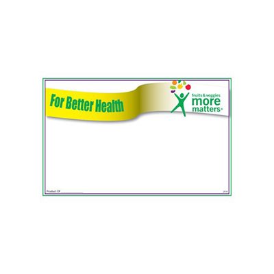 Sign Card 7 x 11 For Better Health