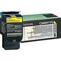 OEM Lexmark C540H1YG Yellow High Yield Toner Cartridge for C540, C543, C544, C546, X543, X544, X548 [2,000 Pages]