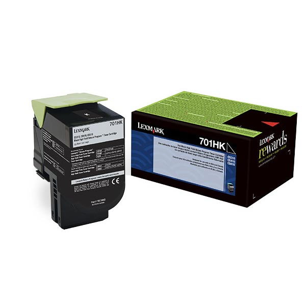 OEM Lexmark 701HK Black High Yield Toner Cartridge for CS310, CS410, CS510 [4,000 Pages]