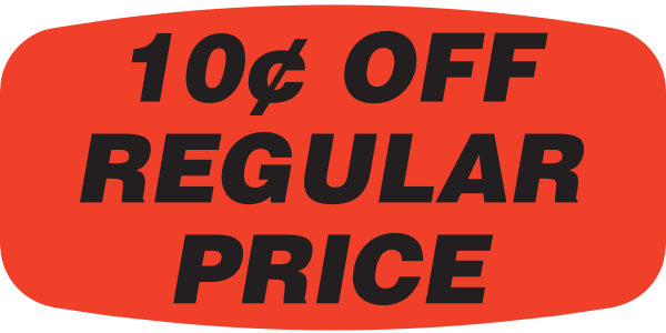 10¢ Off Regular Price Label | Roll of 1,000