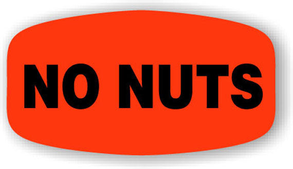 No Nuts  Label | Roll of 1,000