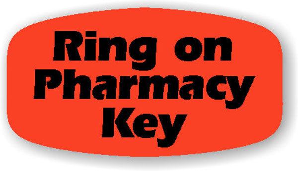 Ring on Pharmacy Key  Label | Roll of 1,000