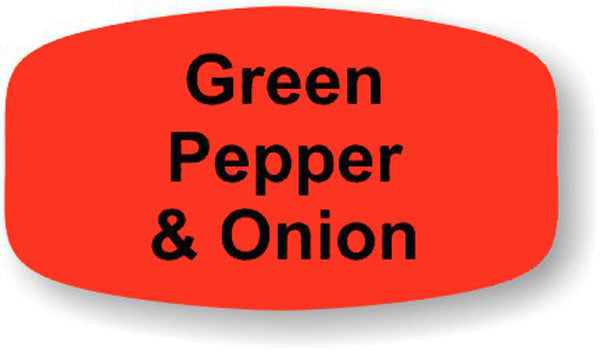 Green Pepper & Onion  Label | Roll of 1,000