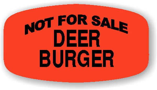 Not for Sale Deer Burger  Label | Roll of 1,000