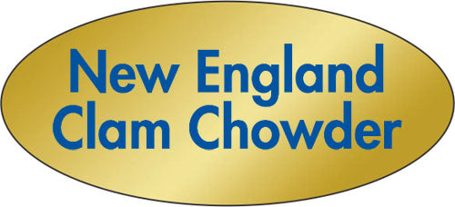 New England Clam Chowder Label | Roll of 500