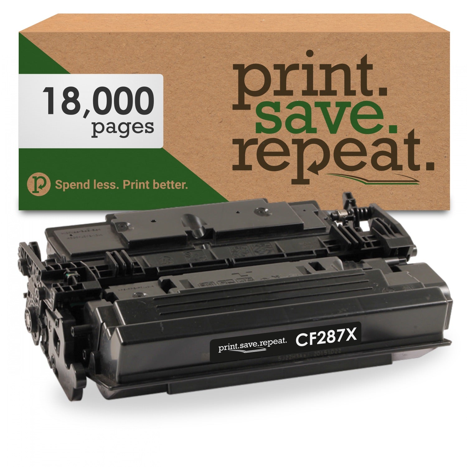 Print.Save.Repeat. HP 87X (CF287X) High Yield Compatible Toner Cartridge [18,000 Pages]