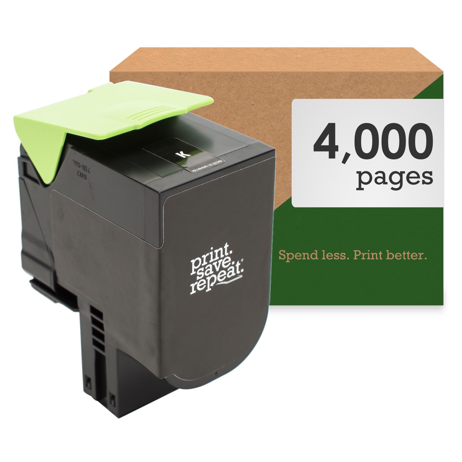 Print.Save.Repeat. Lexmark 700HKG Black High Yield Remanufactured Toner Cartridge for CS310, CS410, CS510 [4,000 Pages]