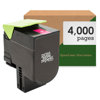 Print.Save.Repeat. Lexmark 700XMG Magenta Extra High Yield Remanufactured Toner Cartridge for CS510 [4,000 Pages]