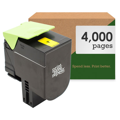 Print.Save.Repeat. Lexmark 801XY Yellow Extra High Yield Remanufactured Toner Cartridge for CX510 [4,000 Pages]