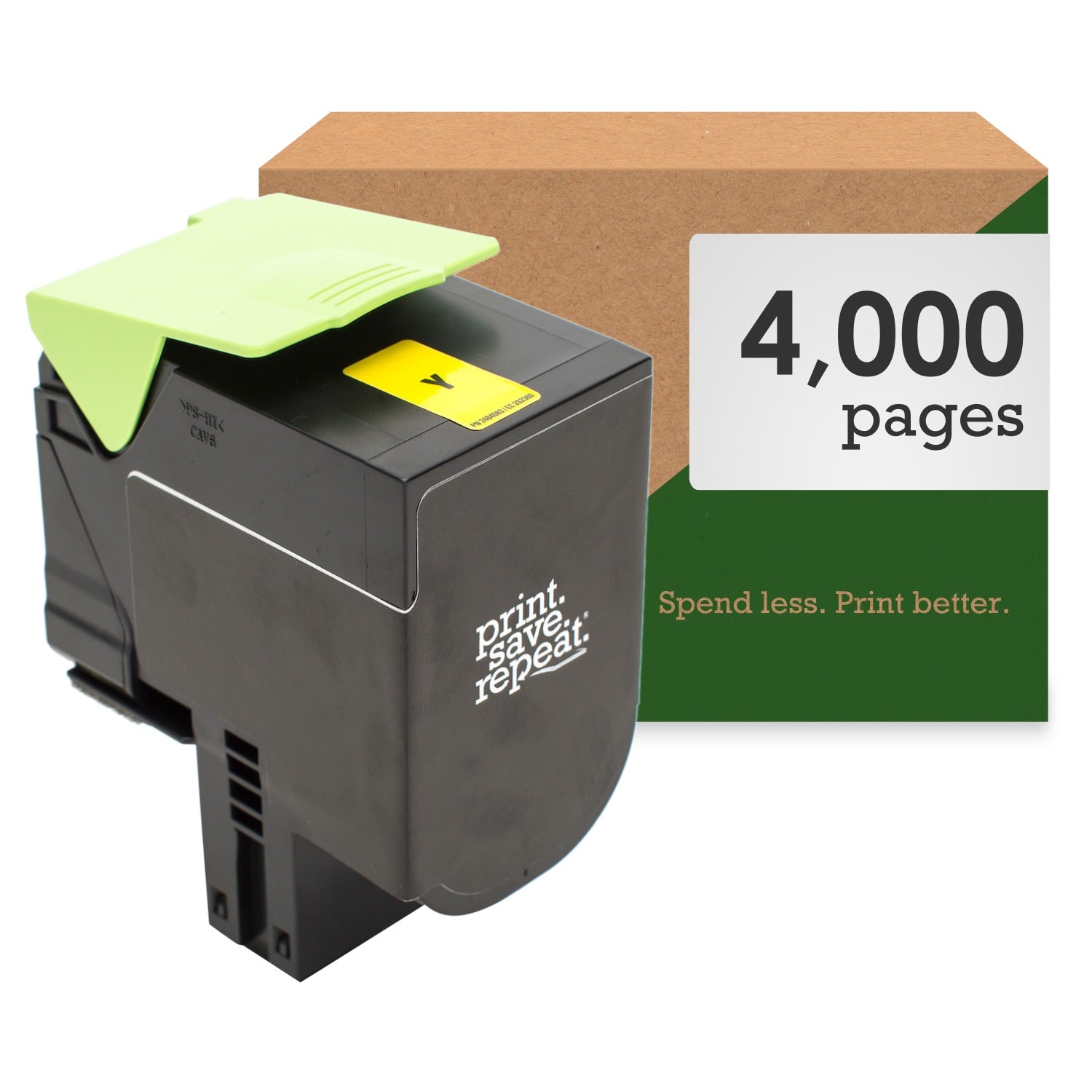 Print.Save.Repeat. Lexmark 701XY Yellow Extra High Yield Remanufactured Toner Cartridge (70C1XY0) for CS510 [4,000 Pages]