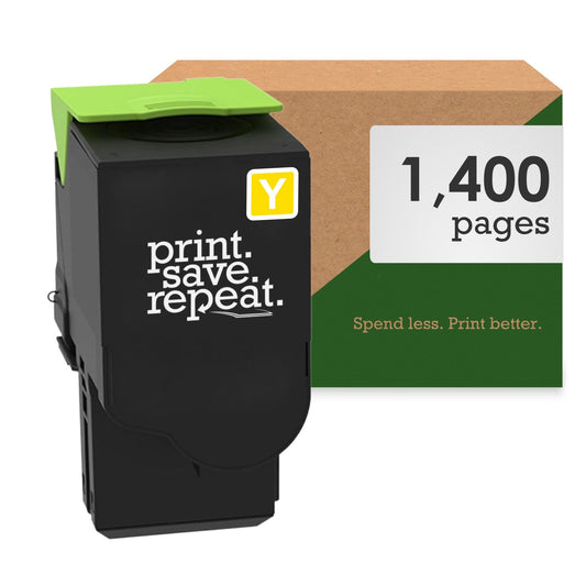 Print.Save.Repeat. Lexmark 78C10Y0 Yellow Standard Yield Remanufactured Toner Cartridge for CS421, CS521, CS622, CX421, CX522, CX622, CX625 [1,400 Pages]