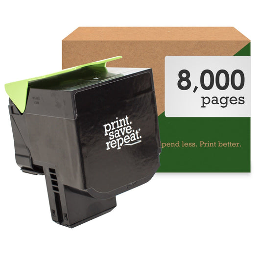 Print.Save.Repeat. Lexmark 701XK Black Extra High Yield Remanufactured Toner Cartridge (70C1XK0) for CS510 [8,000 Pages]