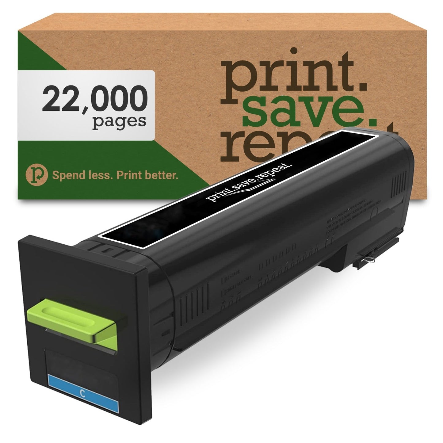 Print.Save.Repeat. Lexmark 72K1XC0 Cyan Extra High Yield Remanufactured Toner Cartridge for CS820 [22,000 Pages]