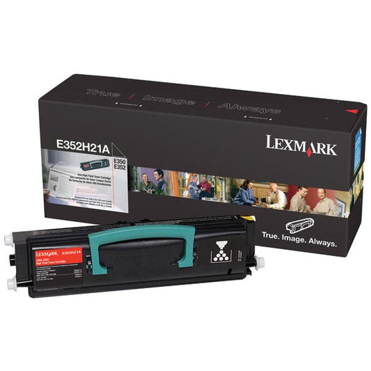 OEM Lexmark E352H21A High Yield Toner Cartridge for E350, E352 [9,000 Pages]