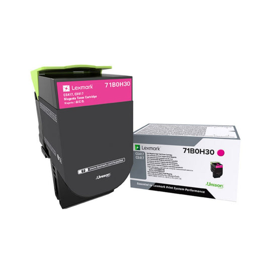 OEM Lexmark 71B0H30 Magenta High Yield Toner Cartridge for CS417, CS517, CX417, CX517 [3,500 Pages]