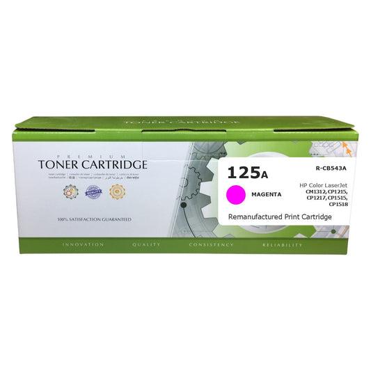 HP CB543A (125A) Magenta Compatible Toner Cartridge [1,400 Pages]